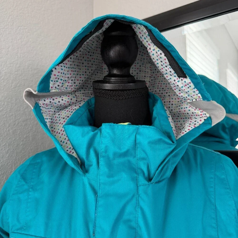 Girls BURTON Dryride MD Teal Ski Snowboard Hooded Jacket Small